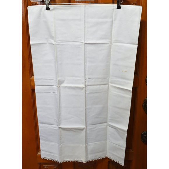 Vintage Lady Pepperell (2) White Lace Trimmed Pillow Cases 100% Cotton 42 x 38 - Picture 8 of 12